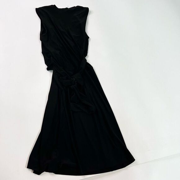 Normal Kamali Dress Womens Medium Cross Front Sleeveless V Neck Black Stretch - Picture 8 of 10